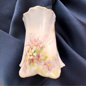 Rosenthal Vintage Pink and Cream Floral Porcelain Vase